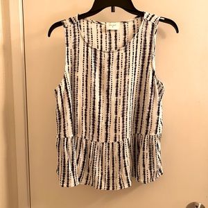 Everly tie-dye peplum tank